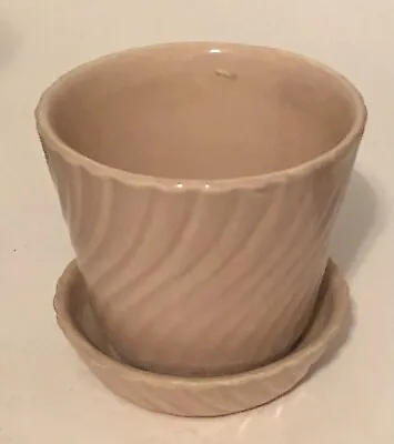 Vintage Brush Mccoy Pink Swirl Flower Pot • $18.99