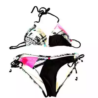 Op Ocean Pacific Bikini Triangle Top Sz Youth M Bottom Sz. Youth L With Charms • £20.08