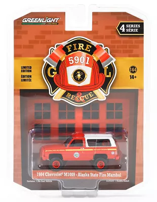 Alaska State Fire Marshal 1984 Chevy M1009 Fire Rescue Greenlight 1:64 Diecast • $6.95