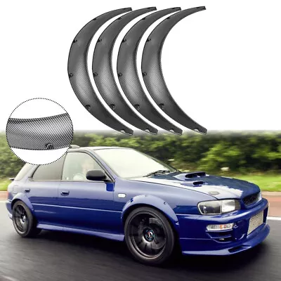 4X 4.5  Carbon Fiber Fender Flares Wheel Arches Extra Wide For Subaru Impreza GT • $94.15