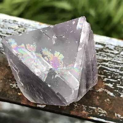 Purple/green Fluorite Octahedron Rainbows 63.4 Grams Approx • £12