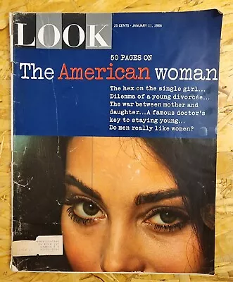 Vintage Magazine Look Jan 11 1966 World Of Leo Rosten The American Woman Ford • $5.50