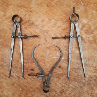£15 • Buy 3 X Moore & Wright Calipers - Inside, Outside, And Divider Callipers