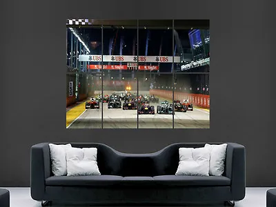 F1 Poster Singapore Night Race Formula One   Giant Wall Art Picture Print Large • £18.75