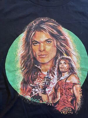 NWT Ex-Van Halen Singer David Lee Roth Women’s Tour Shirt Medium Black  Spandex • £67.26