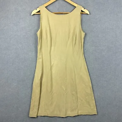 Vintage Country Road Silk/Linen Tank Dress Women's Size 6 Beige • $25.46