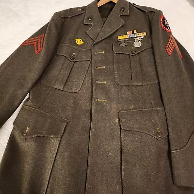 $299.95 • Buy Ww2 Usmc Marine Corps 6th Marine Div Uniform Ribbons & Pins Named