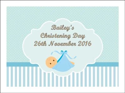 £10.76 • Buy CHRISTENING BOY Cake Toppers Edible Icing Image Religious Cake Decorations