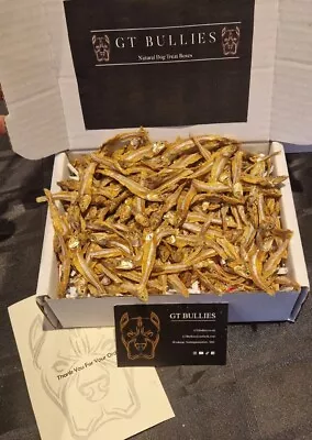 £9.99 • Buy Premium Natural Dog Treat Box - 100g Dried Sprats - Christmas / Birthday Gift