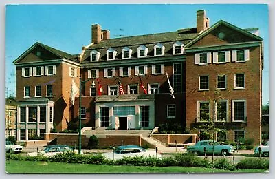 Athens Ohio~University Center Est 1954 Street View~c1960s Autos~PM 1963 Postcard • $3.30