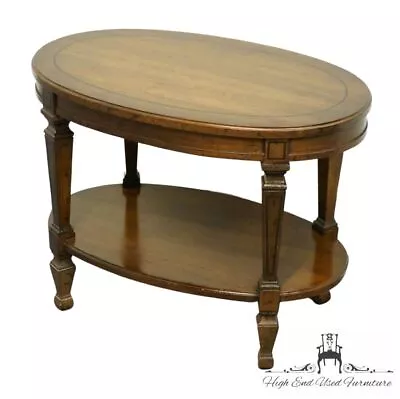 HERITAGE FURNITURE Italian Neoclassical Tuscan Style 28x18  Oval Accent End T... • $409.99