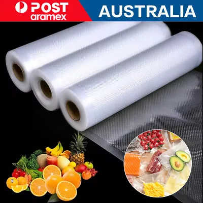 Vacuum Food Sealer 6mx28/25/20cm Roll Bags Saver Seal Storage Heat Commercial  • $9.19