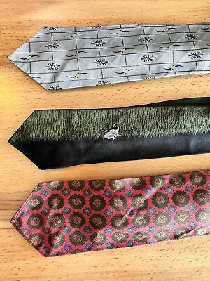 Vintage Necktie Lot Men’s Ties Metcalf Town & Tweed Silk Gentlemen’s Fashion • $5.99