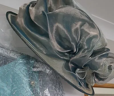 £60 • Buy Woman's Silk Hat - 'Mad Hatter' Sea Foam [green/blue/grey] Excellent  Condition