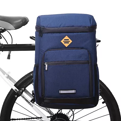 Bicycle Pannier Bag Waterproof Bike Rear Seat Big Luggage Backpack Cycling Bag • $38.99