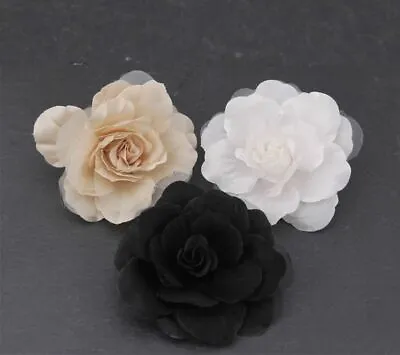 Women Pin Vintage Handmade Silk Organza Brooches Badge Rose Flowers Brooch Pins • $10.51