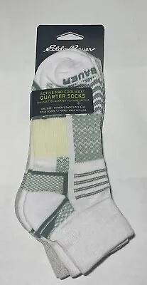 Eddie Bauer 2 Pairs Women's Trail COOLMAX Quarter Socks Size 5-10 • $11.49