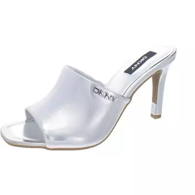 DKNY Womens Bronx Silver Faux Leather Pumps Shoes 6.5 Medium (BM) BHFO 9194 • $19.99