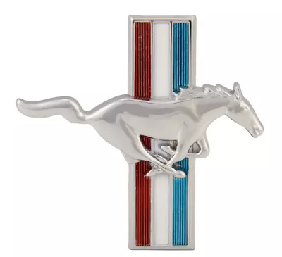 Running Horse Tri-Bar Fender Emblem For 1964-68 Ford Mustang RH Side Pin-On • $21.99