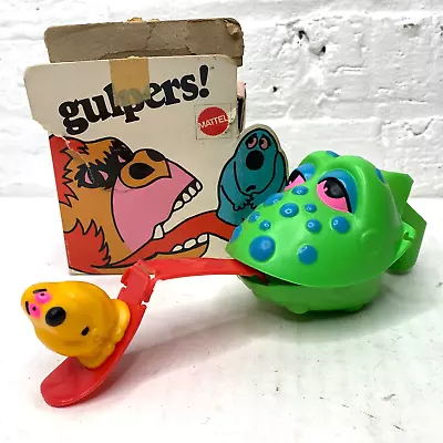 Vintage 70s MATTEL GULPERS FROG Monster Animal Toy With Original Box • $99.95