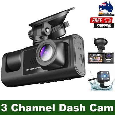 BDI 3 Channel Dash Cam DVR 1080P Front + Inside + Rear For Cars Uber Driver • $67.95