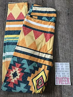 NEW RELEASE Lularoe Leggings Size Tween Beautiful Southwest Aztec Print New • $14