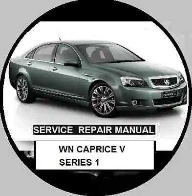 Holden Vf Calais Wn Caprice V Series 1  Workshop Manual Cd • $14.95