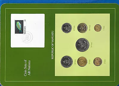 Coin Sets Of All Nations Vanuatu 1983-1988 UNC 100 Vatu 1988 RARE Green Set • $25.67