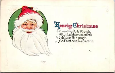 Original Vintage PC- Santa Claus- Kris Kringle Sends You A Hearty Christmas • $10.98