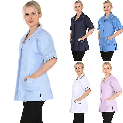 Ladies Tunic Shirts Women  Healthcare Nursing Nhs Blouse Work Uniform Carers Top • £14.99