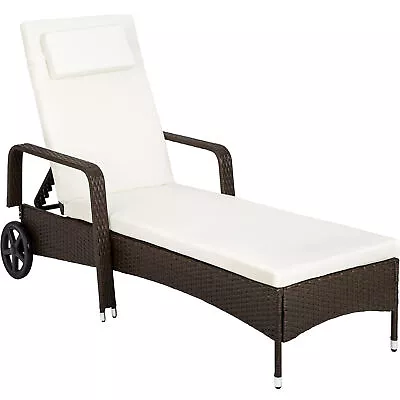 Rattan Day Bed Sun Canopy Lounger Recliner Garden Patio Terrace Furniture USED • £104.99