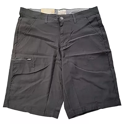 Weatherproof Vintage Mens Size 32 Black Packable Trail Shorts 10.5  Stretch • $24