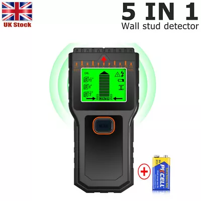 5 In 1 LCD Stud Finder Pipe Sensor Metals Wire Detector Electric Wall Scanner • £13.25