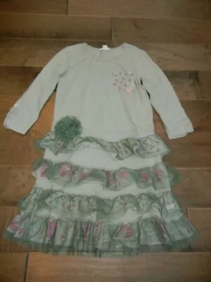 NAARTJIE Olive Green Tulle Dress Fall Winter School XXXL 9 Years • $13.59