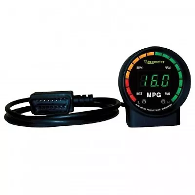 Auto Meter Ecometer 1.0-99.9 MPG Digital LED 2-1/16  Gauge Black Universal 9105 • $150.54