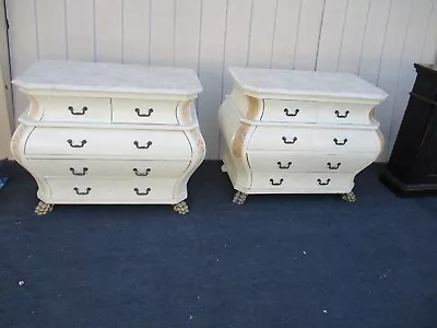 63519   Pair Marble Top Chest Nightstand S Dresser S • $775