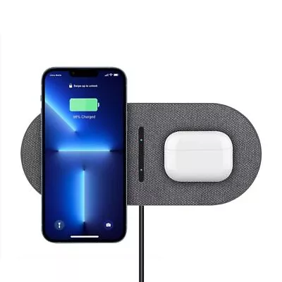 2in1 Dual 15W Wireless Charger Mat Charging Pad For IPhone 14 13 12 Samsung S23+ • $16.99