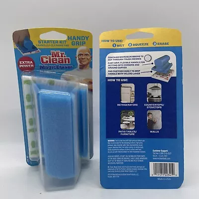 Set Of 2 Mr Clean Magic Eraser Reusable Handy Grip + 1 Pad Extra Power • $11.01