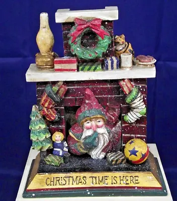 Pam Schifferl Santa In Fireplace Chimney Christmas Time Is Here MCF 2003 • $110