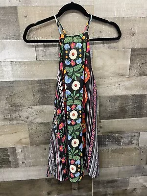 Show Me Your Mumu Dress Womens XS Multicolor Boho Hippie Festival Mini Straps • $34.98