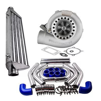 GT3582 Universal Turbo Turbocharger T3 Flange With Intercooler & Pipe Kit • $349.99