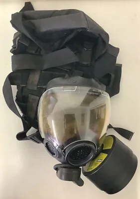 MSA Millennium Full Face Gas Mask CBRN Riot Control Size M W/Backpack & Canister • $224.99