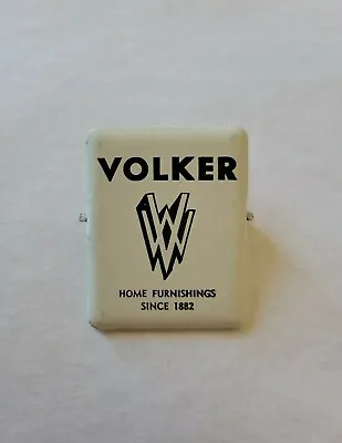 Vintage Volker Home Furnishings Advertising Metal Spring Clip Note Holder • $12.75