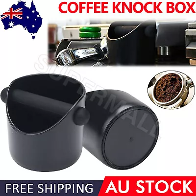 $12.92 • Buy Coffee Waste Container Grinds Knock Box Tamper Tube Bin Black Bucket OZ