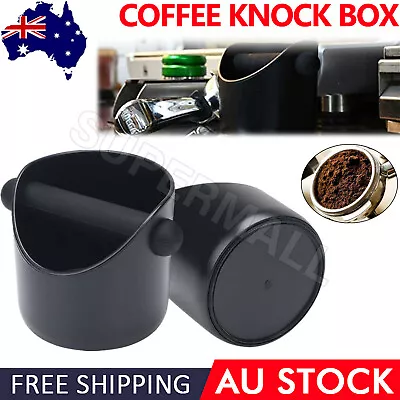 Coffee Waste Container Grinds Knock Box Tamper Tube Bin Black Bucket OZ • $12.42