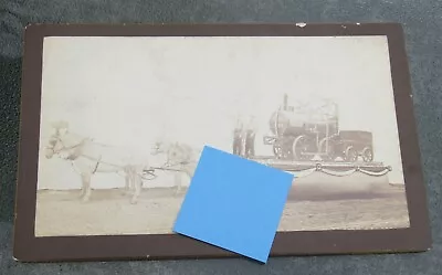 1880s Cabinet Photo The Stourbridge Lion Steam Locomotive On Parade Float Rare • $300