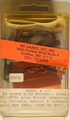 Mc Daniel 471 On Board Glow Plug Driver RC Vintage Model Parts Replacement Nos • $34.20