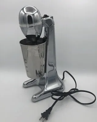 Vintage HAMILTON BEACH Milkshake Mixer Malt Model #730c Chrome & Cup Works • $12.38