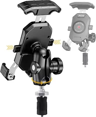 Motorcycle Fork Stem Phone Mount Anti-Theft 1  Ball Phone Holder Fits RAM B Size • £35.29