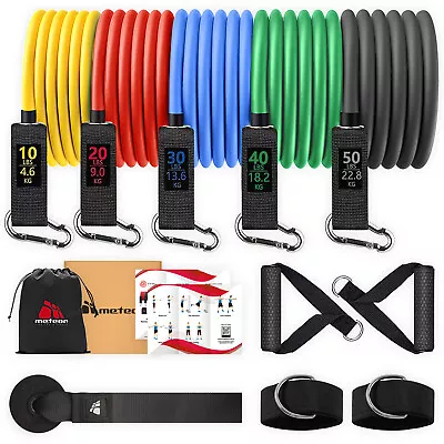 $33.55 • Buy METEOR 11PCs Resistance Bands Set-Resistance Loops-Exercise Bands-Workout Bands